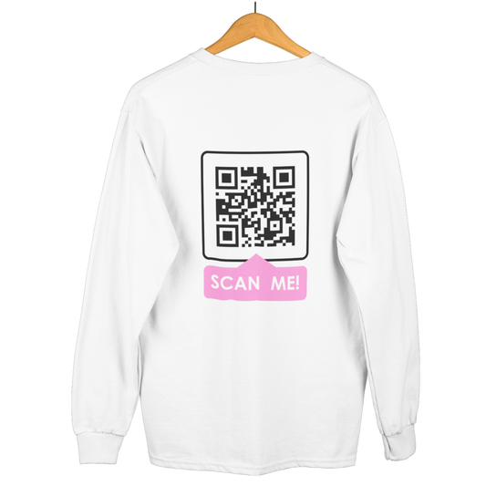 Custom Small Business Logo Sweatshirt - Front Logo & Back QR Code